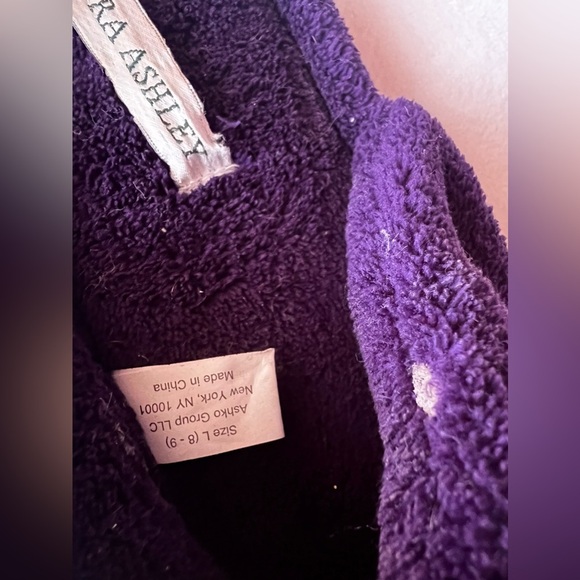 Laura Ashley Slippers outside or indoor Size L (8-9) fabric upper man made comfy - Picture 11 of 14